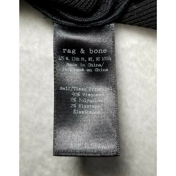 RAG & BONE comfy "stretch" cut-out lbd little black intermix midi dress  us-6 - Picture 8 of 9